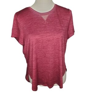 🦋Danskin Now Cranberry Drimore Tulip Hem Althletic Top